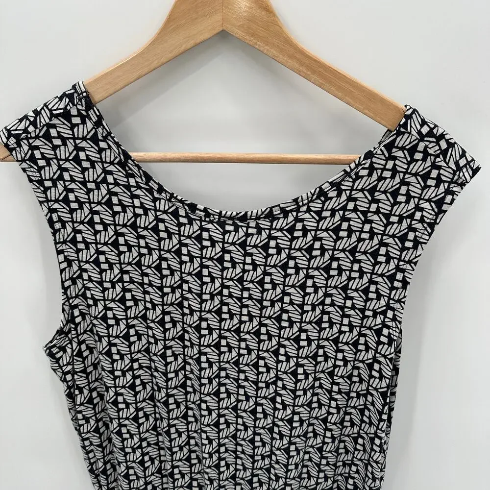 ATHLETA Encinitas Lively Stretch Jersey Silk Blend Print Dress // S - Picture 5 of 13